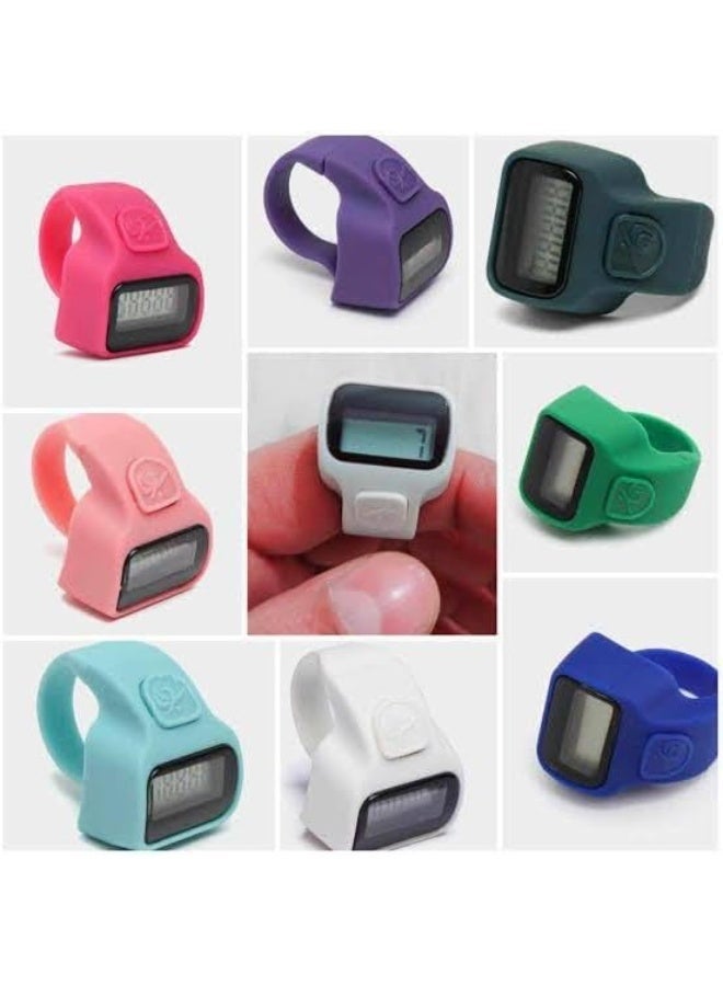 Dark purple colored Quran with metal divider and electronic prayer beads - Image 5